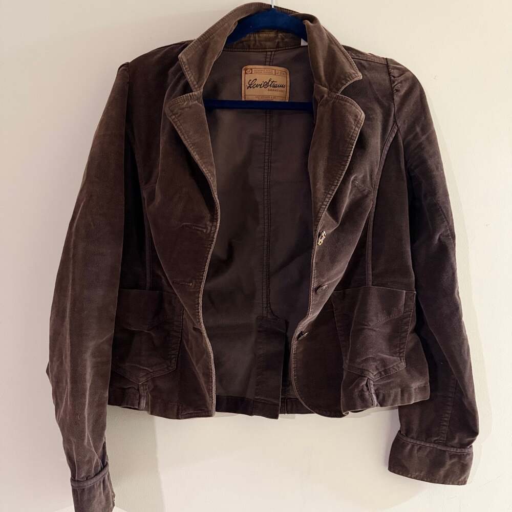 Vintage Brown Levi Strauss Suede Boho Blazer